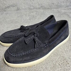 ZARA Unisex Navy Suede Tassel Loafers Slip On Shoes EU 40 Men 7 Womens 9‎ NWT